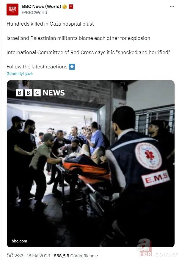 Gazze'deki el-Ehli Baptist Hastanesi saldırısı sonrası yabancı basın İsrail'i kolladı 12