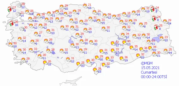 1621004057648.png Meteoroloji Genel Müdürlüğü açıkladı! Tam kapanma sonrasında hava nasıl olacak? İstanbul Ankara İzmir hava durumu - 3