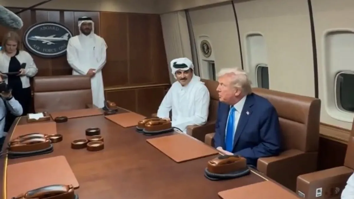 Katar Emiri Al Thani ile görüşen Trump’tan “daha güvenli Orta Doğu” mesajı
