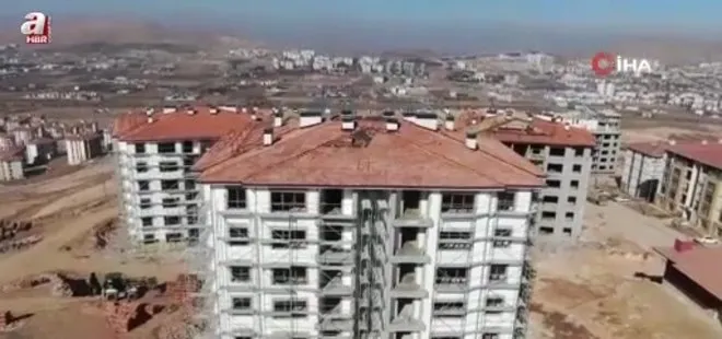 608 konutun kaba inşaatı tamamlandı
