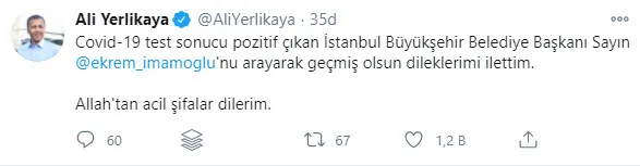 Son dakika: İBB Başkanı Ekrem İmamoğlu’nun koronavirüs testi pozitif çıktı