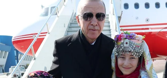Başkan Recep Tayyip Erdoğan’a Denizli’de yöresel karşılama!