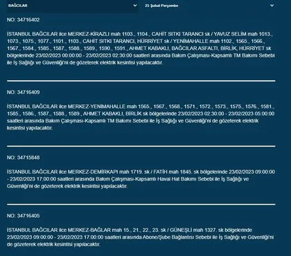 BEDAŞ açıkladı: İstanbul’da çok sayıda ilçede elektrik kesintisi yaşanacak! İşte liste…