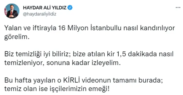 Beyoğlu Belediye Başkanı Haydar Ali Yıldız CHP’li ismin iftirasını video ile çökertti! İstanbullu nasıl kandırılıyor görelim