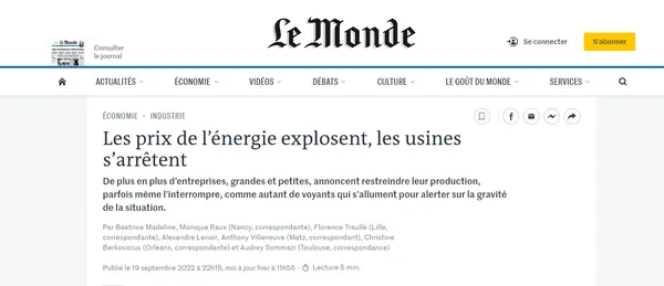 Avrupa'da büyük panik! Fransız basını yazdı: Enerji fiyatları artıyor! Fabrikalar kapanıyor - 1