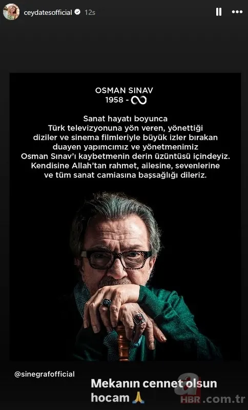 Sanat camiası yasta: Osman Sınav'a ünlü dostlarından veda paylaşımları... 13