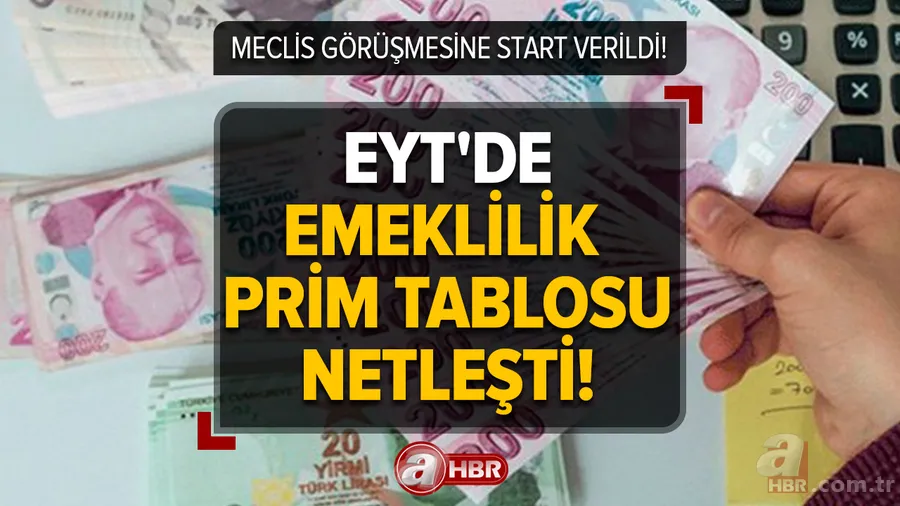 EYT'de emeklilik prim tablosu netleşti! Meclis görüşmesinde start verildi, SSK, Bağkur, Emekli Sandığı 5000 - 5975 - 7200 detayı! Kısmi emeklilik, borçlanma... 1