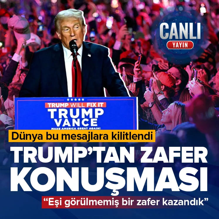 Trumptan zafer konuşması! ABDnin yeniden Trump dedi