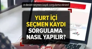 e-Devlet seçmen kaydı sorgulama ekranı