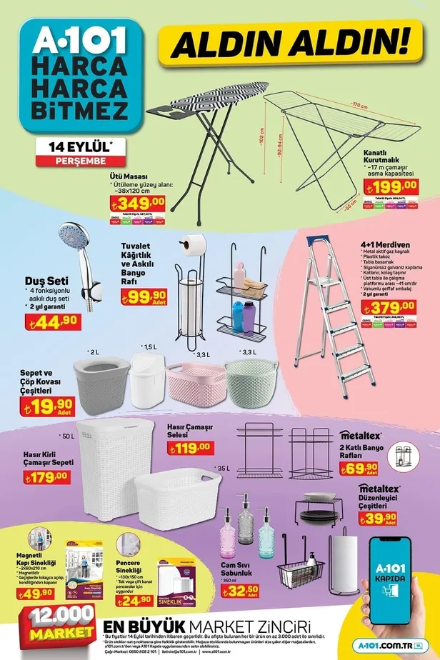 14 Eylül A101 aktüel ürünler kataloğu: A101’e 65 inç Toshiba 65 LED TV, Lenovo bilgisayar, yuvarlak fırın, 8 Litre airfryer, katlanabilir tabure geliyor