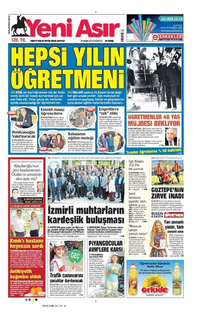 24/11/2014 - Anadolu gazeteleri manşetleri
