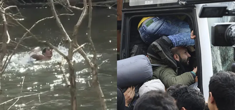 Avrupa'ya gitmek isteyen mülteciler her yolu deniyor! Sınırdan dikkat çeken görüntüler...