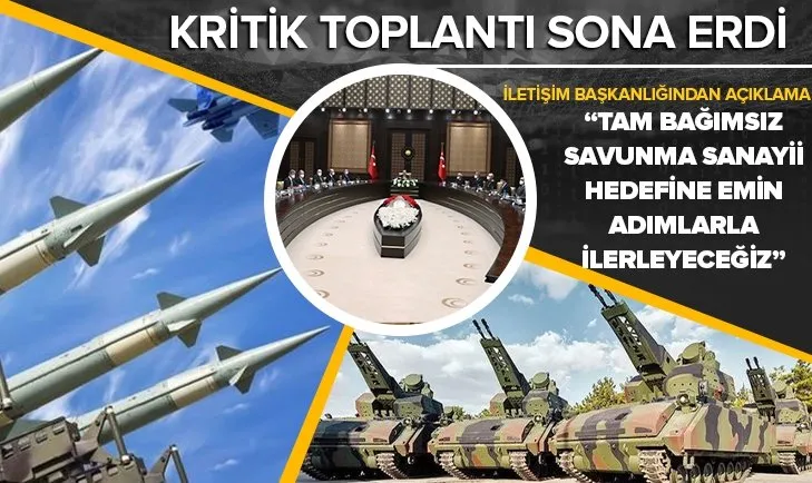 Tam bağımsız savunma sanayii hedefine emin adımlarla ilerleyeceğiz! Savunma Sanayii İcra Komitesi Başkan Erdoğan başkanlığında toplandı