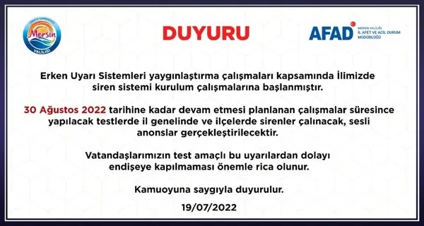 mersin-valiligi-duyurdu-ikaz-alarm-ve-siren-test-edilecek-panige-kapilmayin-1658314919067.jpg Mersin Valiliği duyurdu: İkaz alarm ve siren test edilecek, paniğe kapılmayın - 1