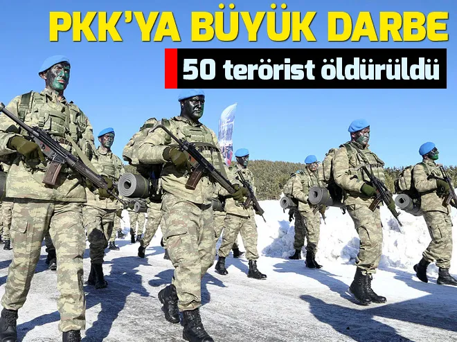 Kuzey Irakta etkisiz hale getirilen terörist sayısı 50 oldu