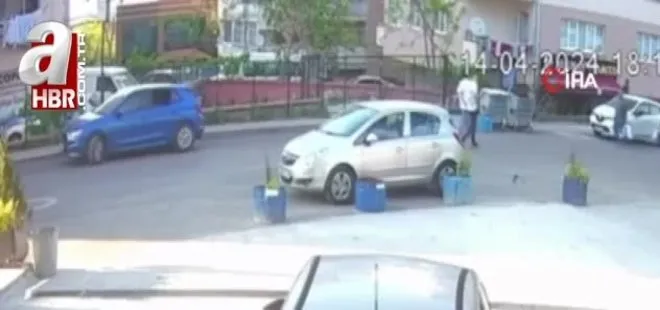 Bursa’da geri viteste unuttuğu aracıyla kaza yaptı, o anlar kamerada