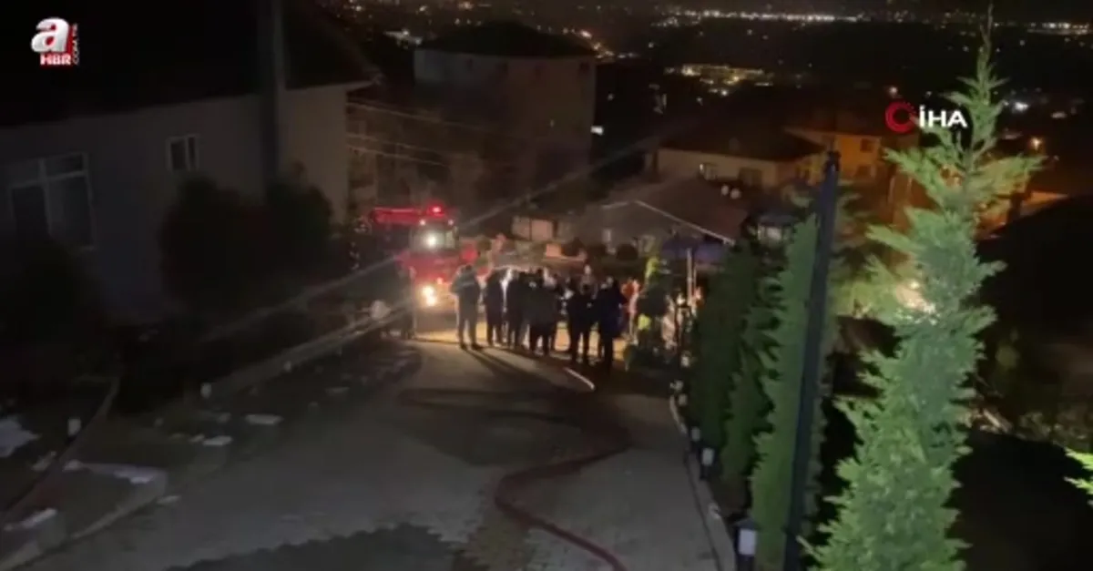 Bungalovda çıkan yangın paniğe neden oldu