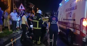 Tekirdağ’da otomobilin yayalara çarptı