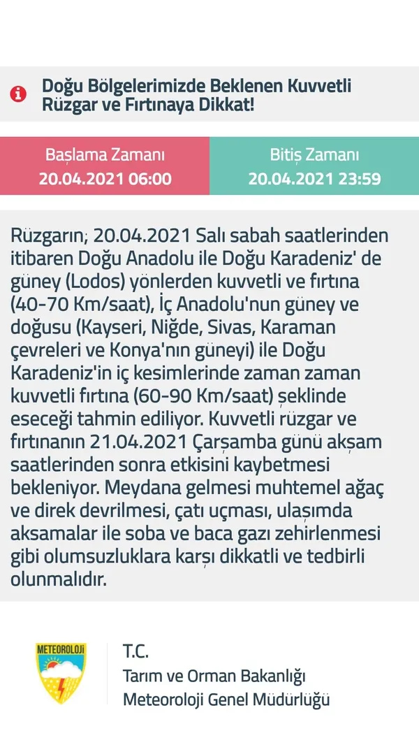 1618843008842.jpg Meteoroloji Genel Müdürlüğü'nden son dakika uyarısı! Kuvvetli fırtına geliyor! İşte beş günlük hava durumu - 2