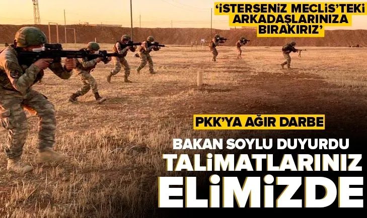 İçişleri Bakanı Süleyman Soylu ’Talimatlarınız elimizde’ diyerek duyurdu