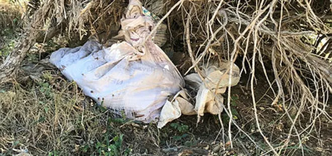 Teröristlerin ağaçlar arasına gizlediği çuvallarda silah ve mühimmat bulundu