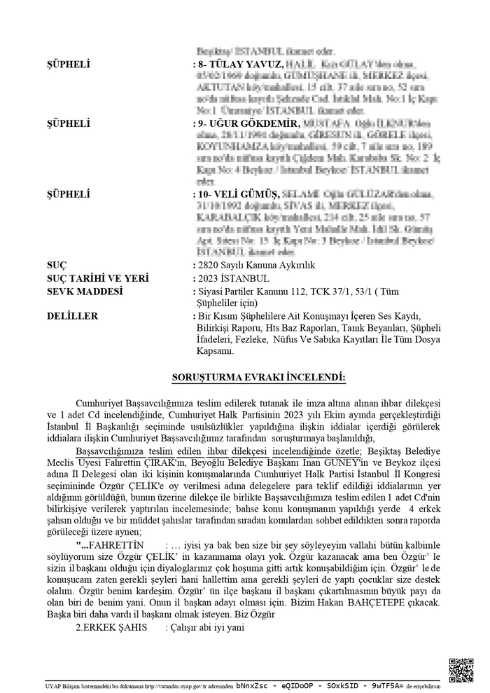 CHP İstanbul İl Başkanlığı seçiminde hile şüphesi! İddianame hazırlandı