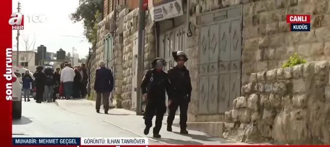 İsrail polisinden Cuma namazına biber gazlı müdahale! A Haber ekibi atılan gazdan etkilendi
