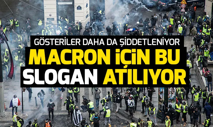 Fransada Macron için diktatör sloganları