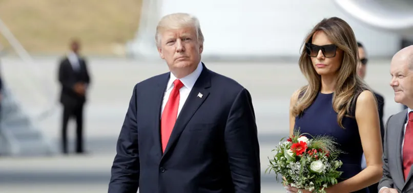 Hamburg'da Trump'ın eşi konakladığı binadan çıkamadı