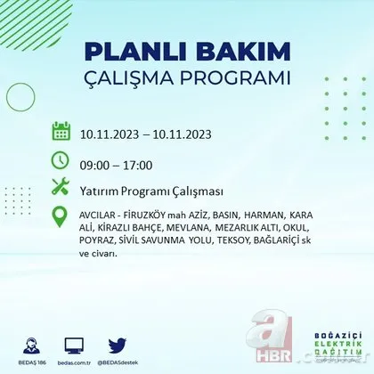 İstanbul’da elektrik kesintisi! BEDAŞ saat vererek vatandaşları uyardı! Listede çok sayıda ilçe var...