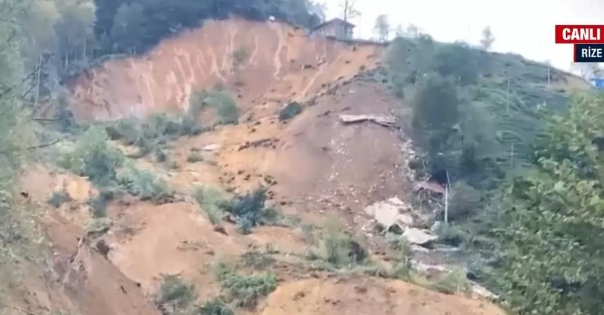 Rize Çayeli’nde toprak kayması