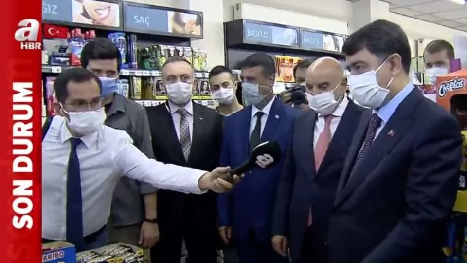 Son dakika: Sağlık için, hepimiz için denetimi! Markette koronavirüs denetiminde Vali Vasip Şahin böyle uyardı