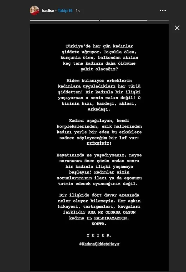 Hadise’den Deniz Bulutsuz’u darbeden Ozan Güven’e sert tepki: Eziksiniz!