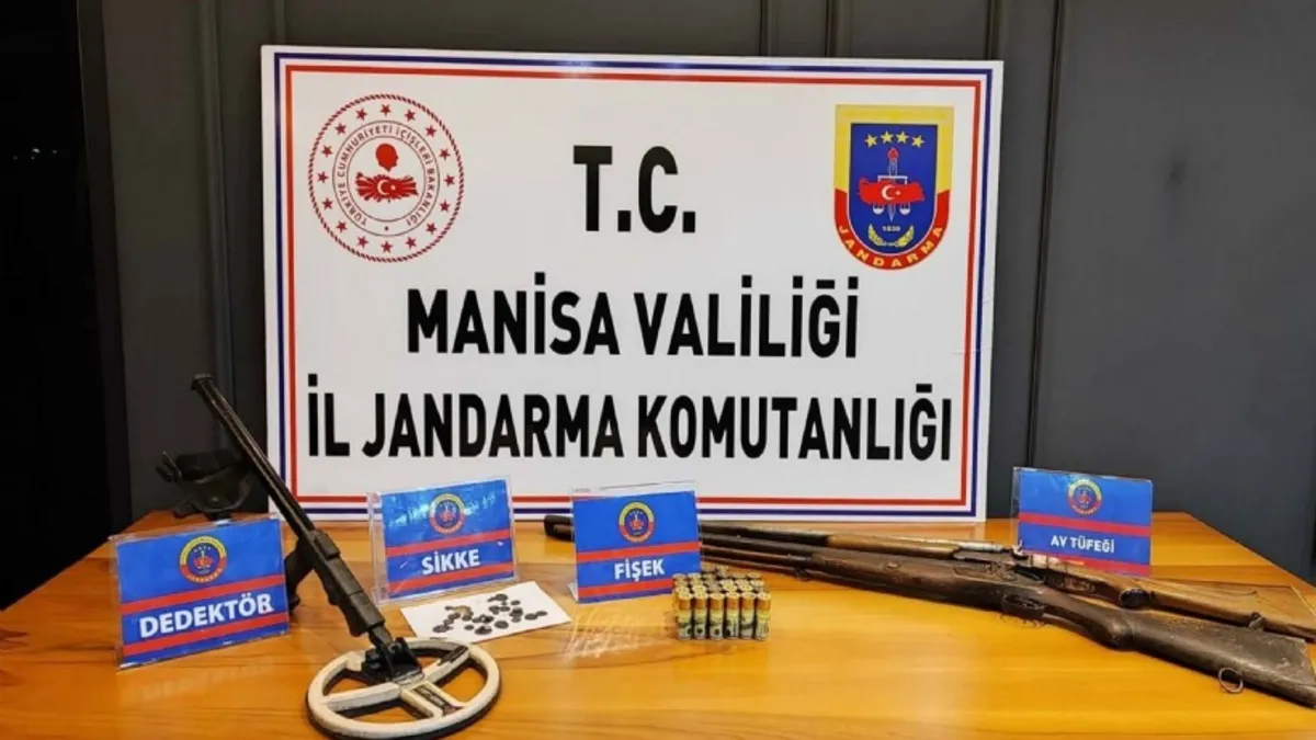 Manisa'da 23 adet sikke ele geçirildi
