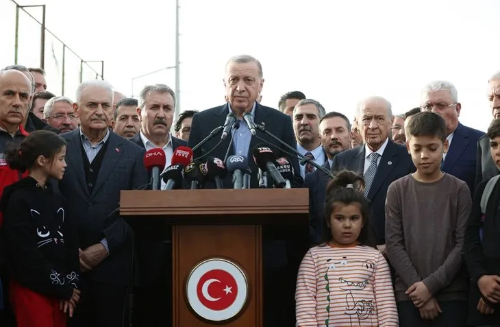 Başkan Recep Tayyip Erdoğan’a Afşin’deki depremzedelerden sevgi seli