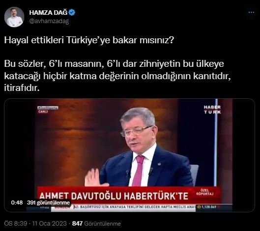 Ahmet Davutoğlu’ndan ’kukla aday’ tehdidi: Söylediklerimizi kabul etmezse kriz çıkar yeniden seçime gidilir! Sözleri 6’lı masa yandaşlarını çıldırttı
