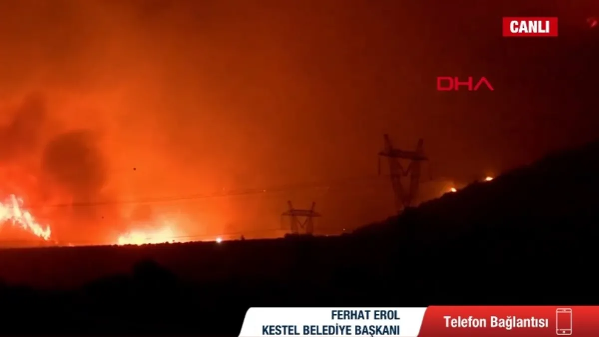 Bursa'da alevlerle mücadele: Kestel ve Gürsu Belediye Başkanları A Haber'de! Yangında sabotaj ihtimali var mı?