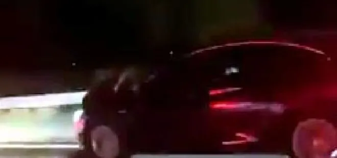 Düzce'de korkunç görüntüler! Oğlu için kaput üstünde kilometrelerce yol gitti