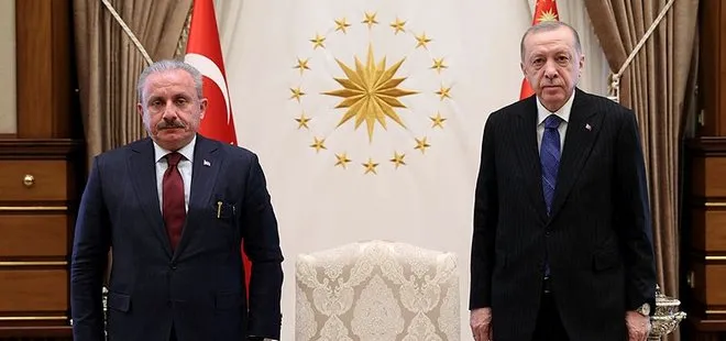 Son dakika: Başkan Erdoğan TBMM Başkanı Mustafa Şentop’u kabul etti