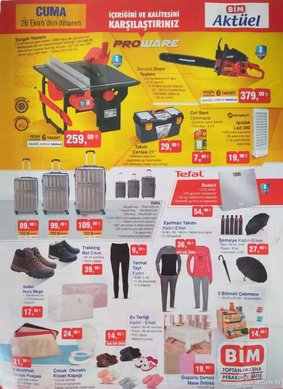 BİM aktüel ürünler indirim kataloğu! 26 Ekim Cuma BİM aktüel ürünleri kataloğu yayınlandı 2