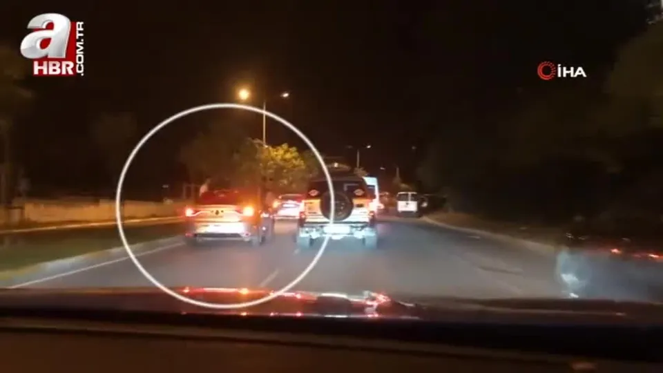 Pendik’te tehlikeli asker konvoyu kamerada