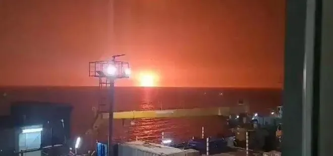 Hazar Denizi’nde şiddetli patlama! Gökyüzünü aydınlatan alev