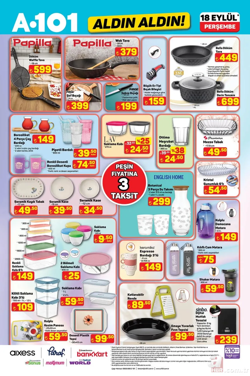 18 Eylül A101 Aldın Aldın kataloğu satışta! Bu hafta A101 indirimlerinde neler var? TV, bisiklet, yağ, tavuk, pirinç 9