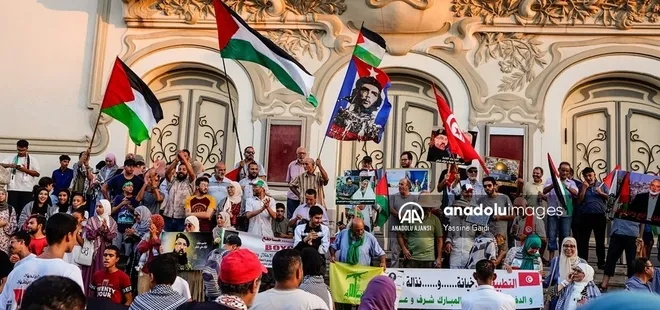 Tunus’ta Gazze’deki soykırım protesto edildi