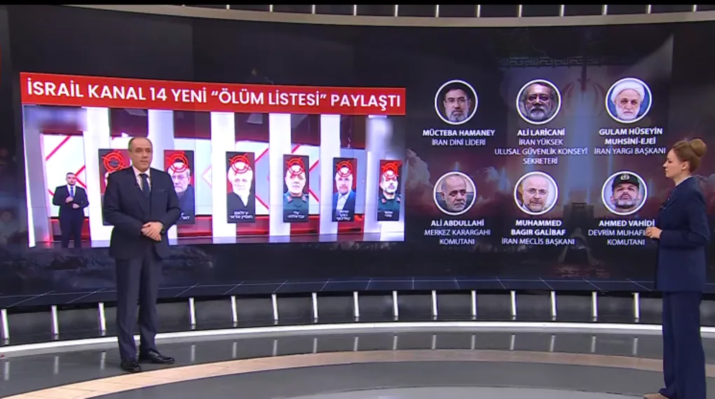 İsrail kanal 14 yeni "ölüm listesi" paylaştı
