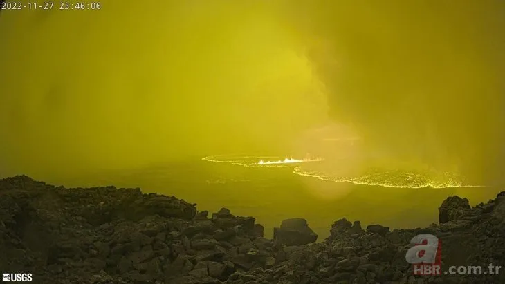 38 yıllık uykusundan uyandı! Mauna Loa Yanardağı havadan görüntülendi