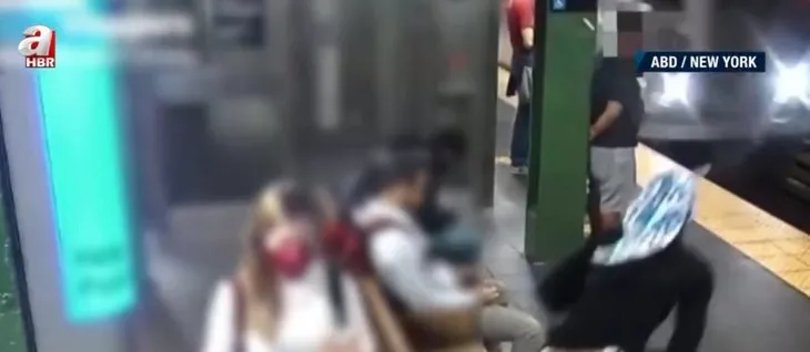 Metroda dehşet anları! Kadını raylara böyle itti
