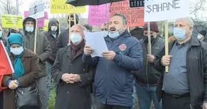 İBB binası önünde ’kentsel dönüşüm’ protestosu