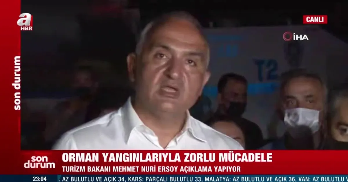 Yangın yerleşim yerlerini tehdit ediyor mu? Bakan canlı yayında açıkladı - Video