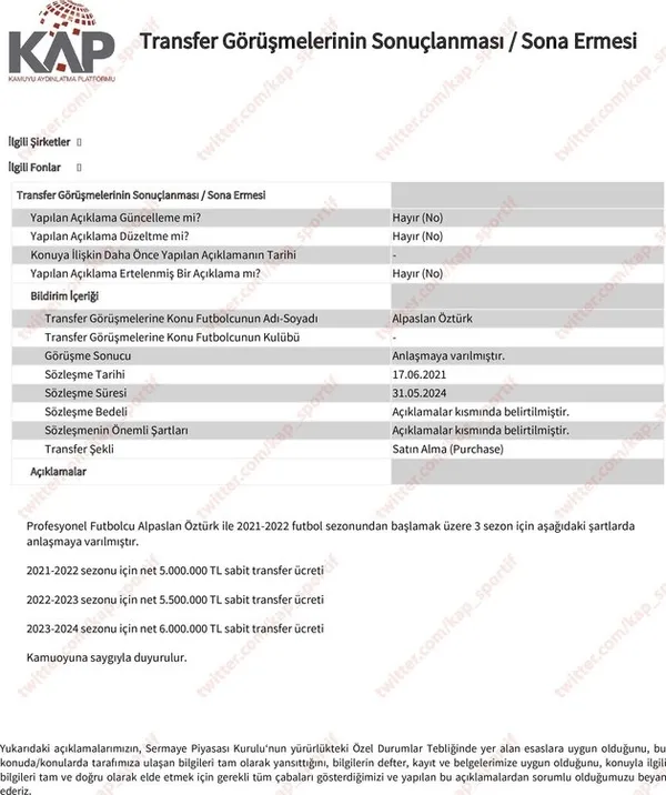 Galatasaray’dan son dakika KAP açıklaması! Alpaslan Öztürk ve Aytaç Kara Galatasaray’da
